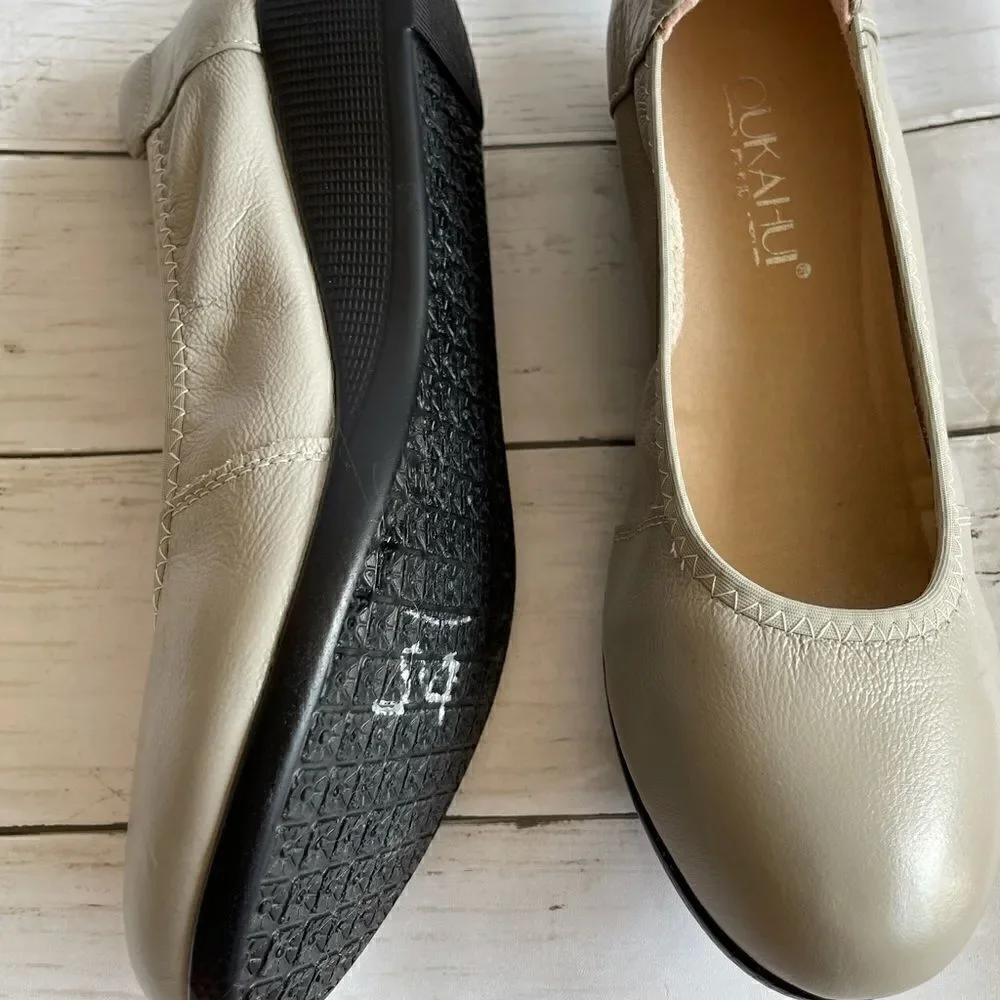 Oukahui wedge flats shoes Size 7.5-8